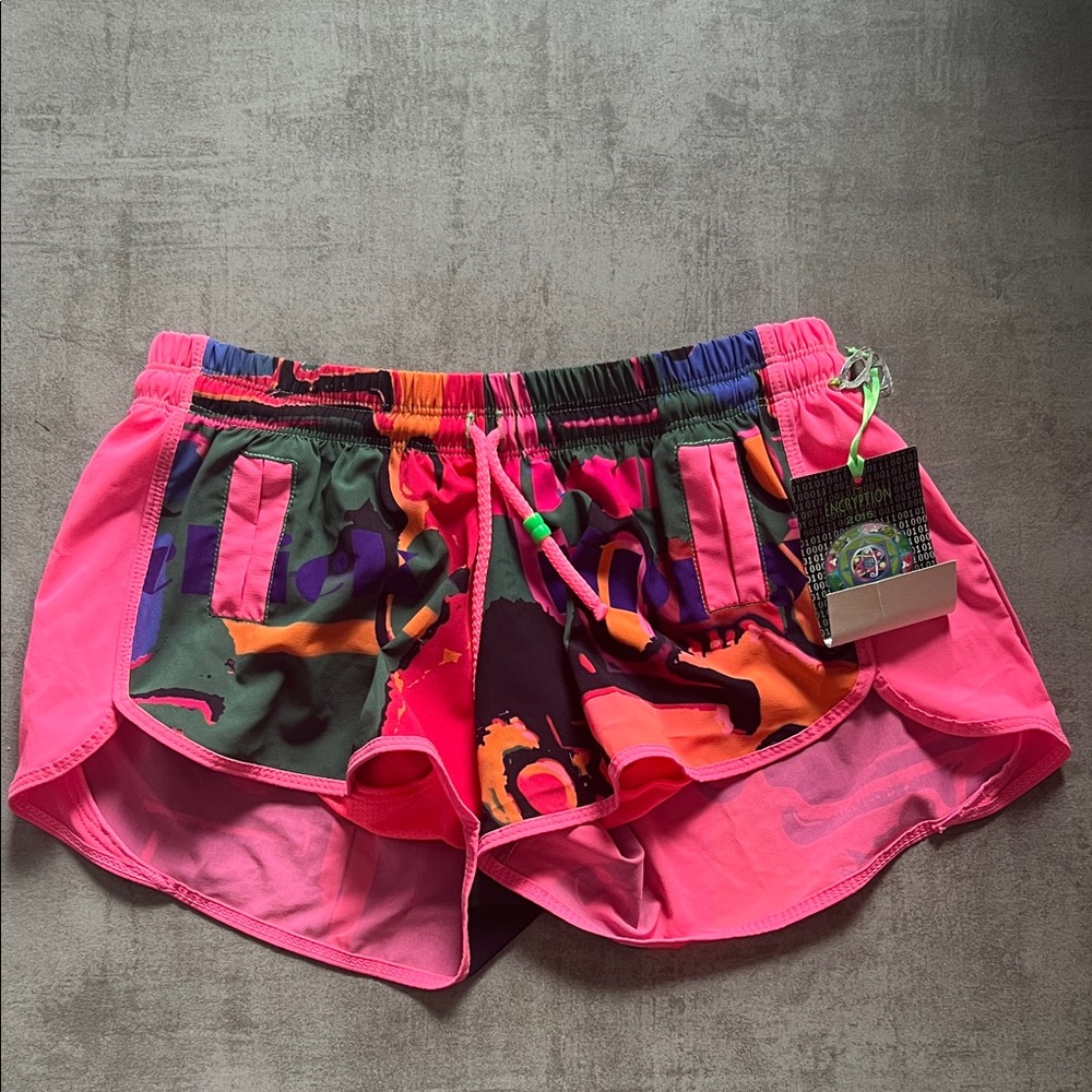 Vibrant Pink and Multicolor Women's Shorts